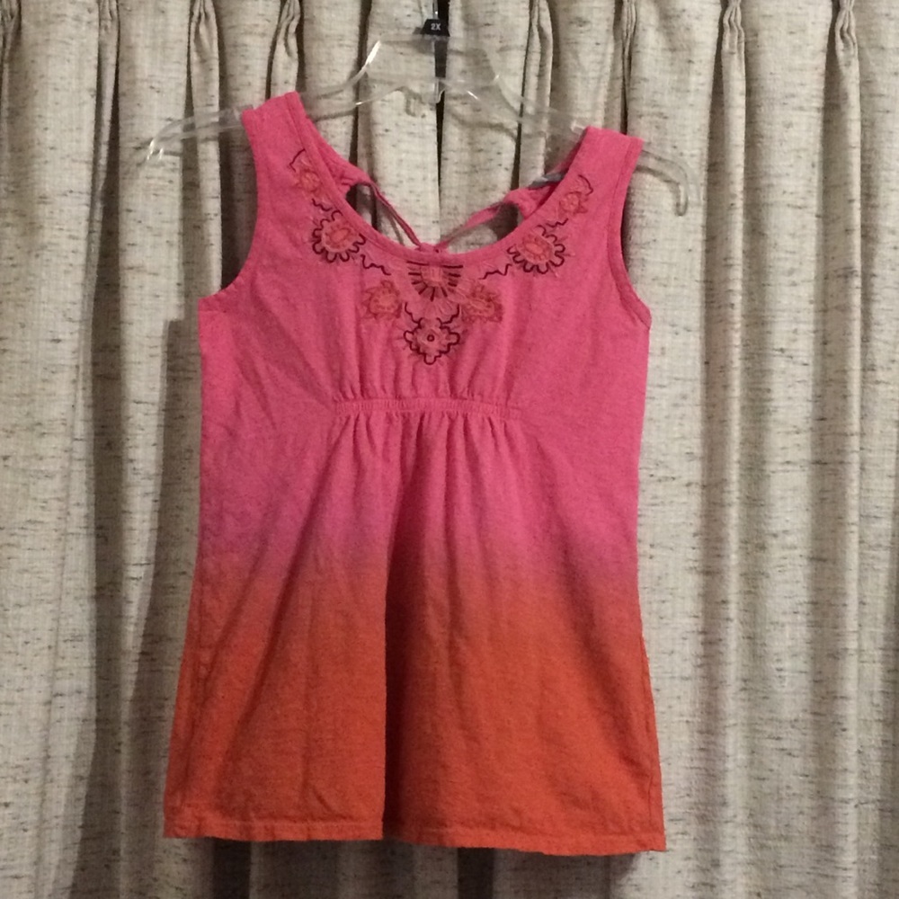 Athleta Embroidered Ombre Tank Top